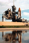 Shuttle Columbia on launch pad 39B